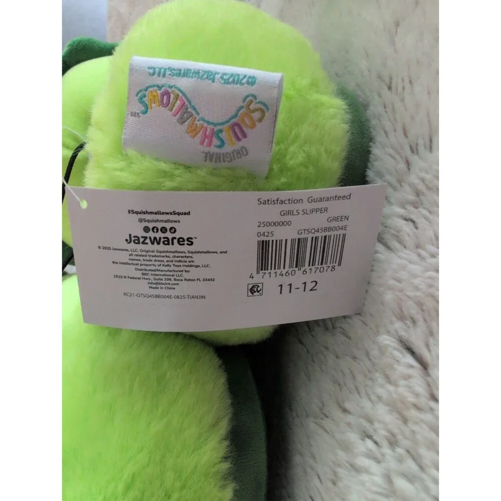 Squishmallows Toddler and Kids Character-head Scuff Slippers Size 11-12